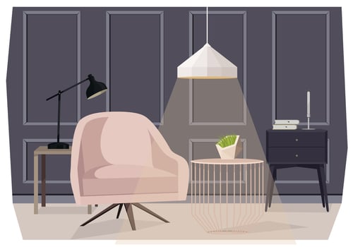 Vector Living Room Illustration