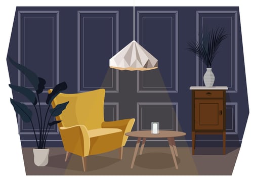Vector Living Room Illustration