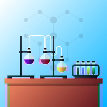 Chemistry Lab And Science Equipment Illustration vector