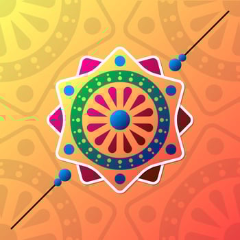 Beautiful Colorful Rakhi Designs vector