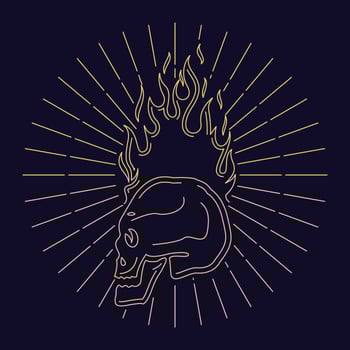 Awesome Flaming Skull Vectors
