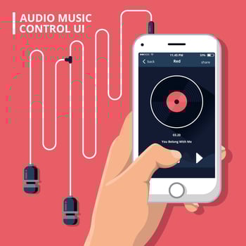 Audio Music Control Ui vector