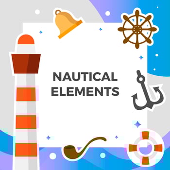 Flat Nautical Element Vector Collection