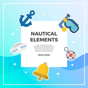 Flat Nautical Element Vector Collection