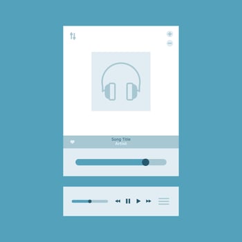 Blue Music Control vector