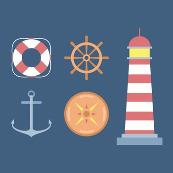 Unique Nautical Elements Vectors