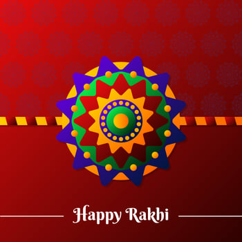 Beautiful Colorful Rakhi Design Illustration vector