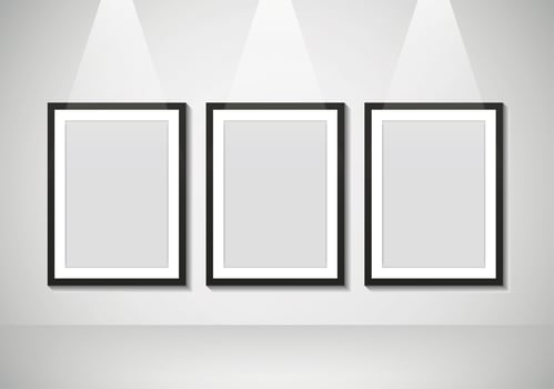 Blank Poster Mockup for Photos vector