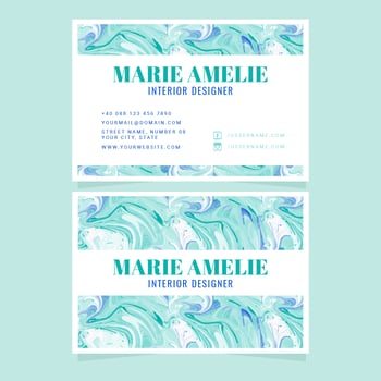Vector Marble Effect Business Card