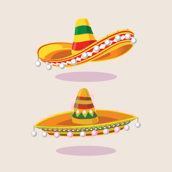 Illustration of Set Sombrero Hat vector