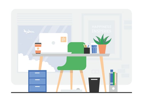 Vector Office Room Illustration