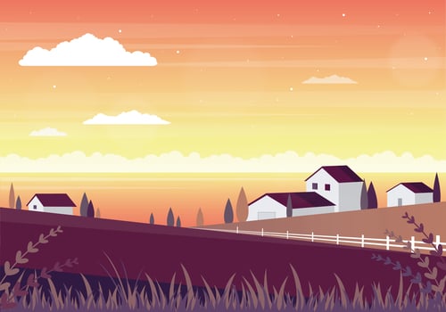 Vector Beautiful Landscape Illustration