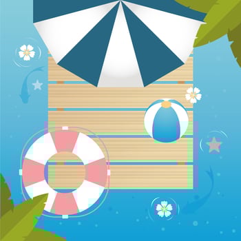 Vector Top view Beautiful Summer Illustration