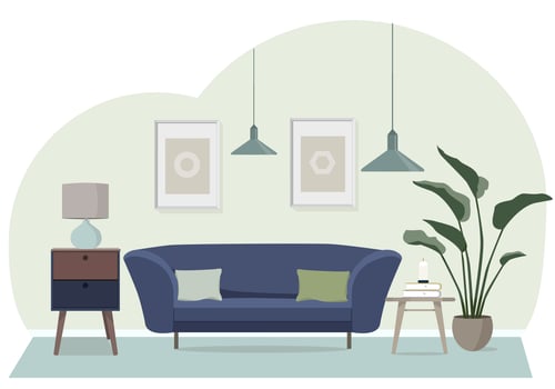 Vector Living Room Illustration