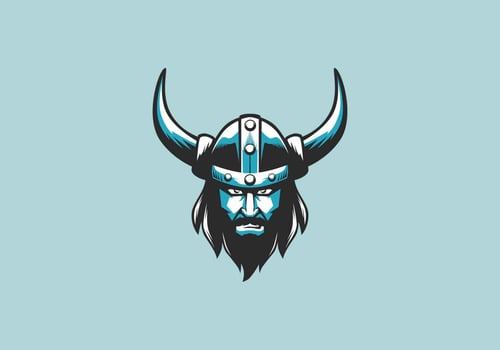 Viking Mascot Logo Vector Illustration