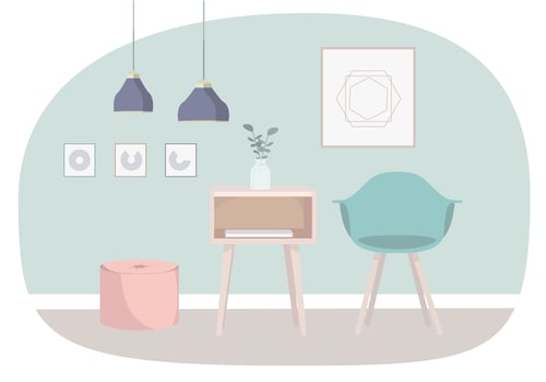 Vector Living Room Illustration