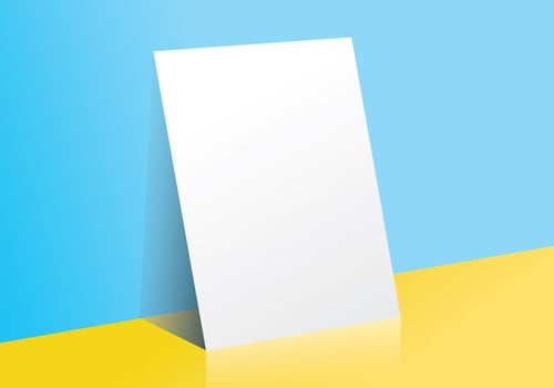 Poster Mockup Standing On The Floor vector