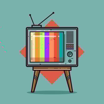 Retro Television Set Vector