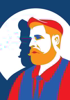 Hipster man vector