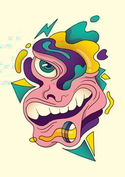 New school tattoo vector