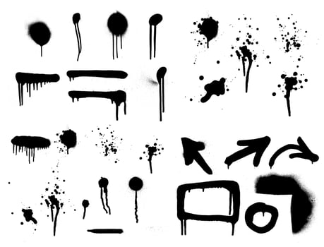 Drips and Spray Paint vector
