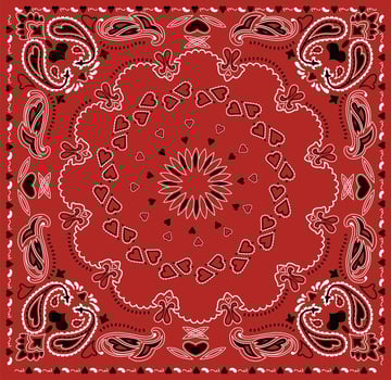 Bandana Heart Vector Pattern