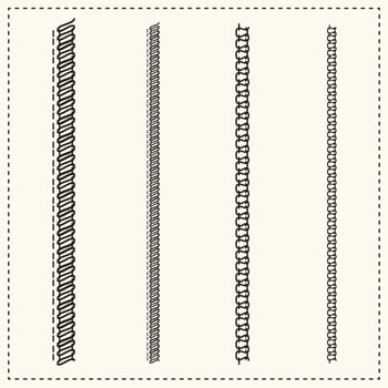 Overlock Stitch Vectors