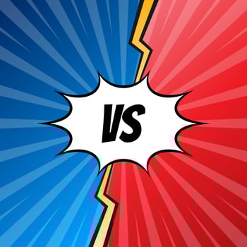 Versus Letters Fight Pop Art Style Illustration vector