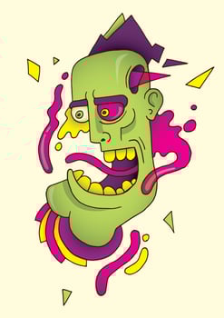 New school tattoo vector