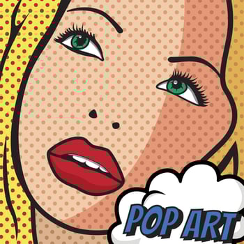 Woman Pop Art Vector Design