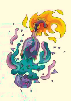 New school tattoo vector