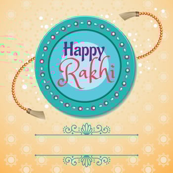 Happy Rakhi Indian Holiday Card  vector