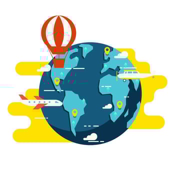Travel Globe Vector Illustration