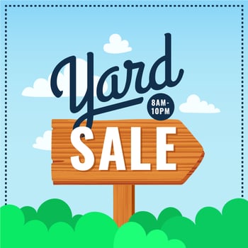 Yard Sale Poster Sign vector