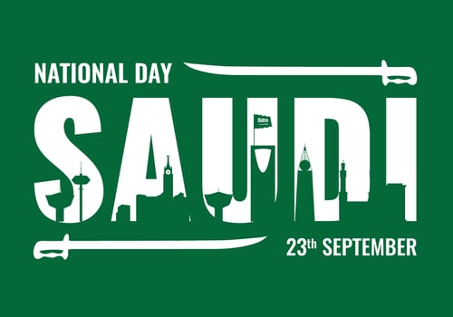 Saudi Arabia Celebration Background vector