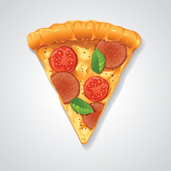 Top View Pizza Fresh Italian Margherita vector