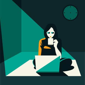Female Developer vector