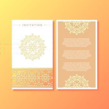 Beauty Islamic Style Invitation Template Vector