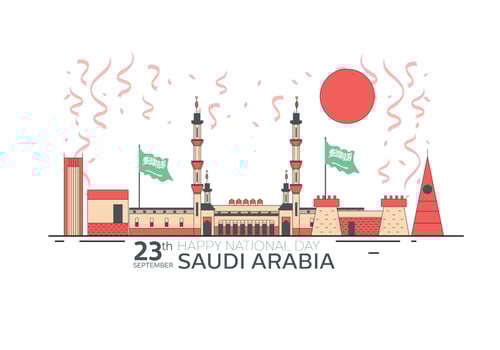 Saudi National Day 23 September Vector
