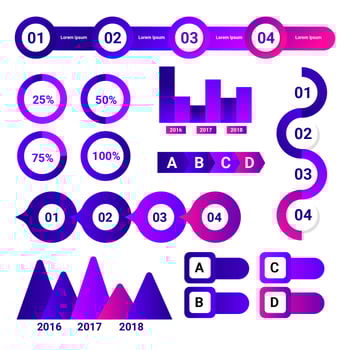 Ultraviolet Infographic Element Vector
