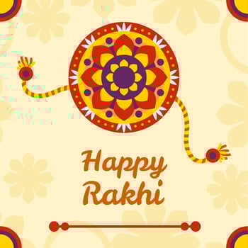 Happy Rakhi Design Vector