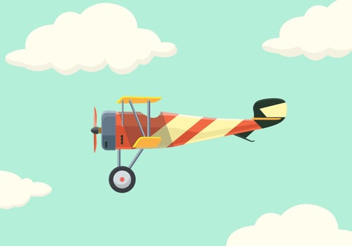 Biplane Vector Illustration