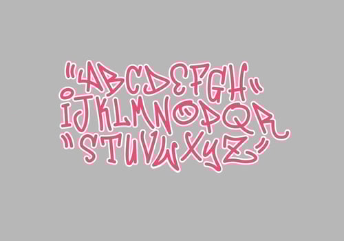 Graffiti Alphabet Vector Illustration