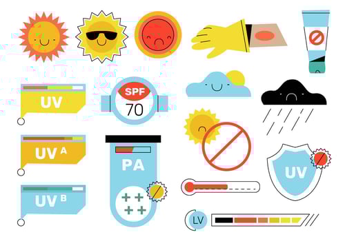 Ultraviolet Infographic Elements Vector Illustration