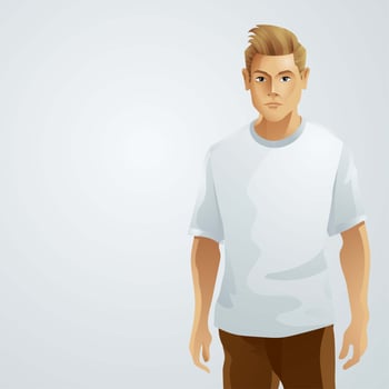 T Shirt Model Male vector