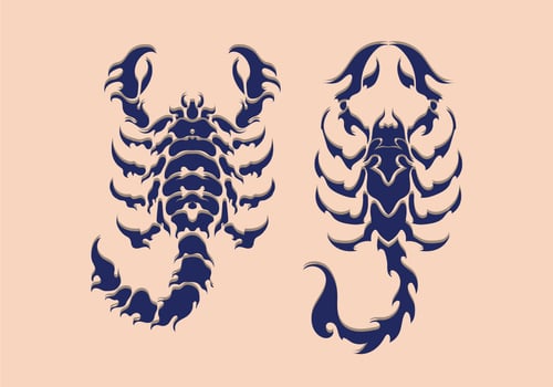 Scorpion Tattoo Tribal vector