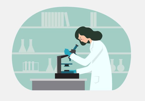 Female Scientist Vector Illustration