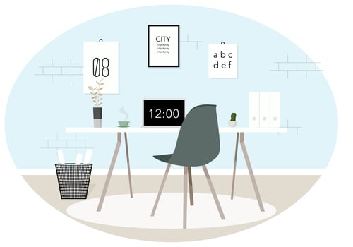 Vector Office Room Illustration