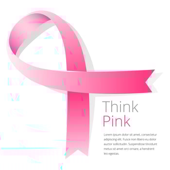 Breast Cancer Awareness Ribbon Layout vector