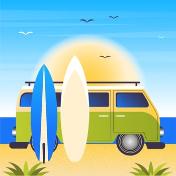 Vector Summer Accessories Illustration